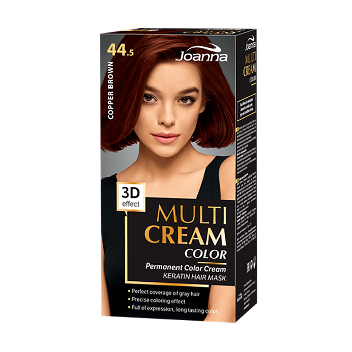 Фарба для волосся Joanna Multi Cream Color 44.5 Коричнева мідь, 100 мл